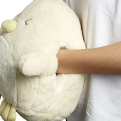 Coussin manchon poussin jaune Ø35xH12cm