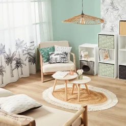 Coussin motif tropical ou uni 40x40cm