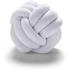 Coussin noeud Ø25cm polyester blanc