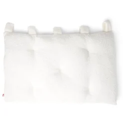 Coussin pour tête de lit en tissu bouclette blanc cassé 70x50 cm