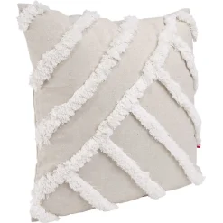 Coussin rayure tufté 40x40cm