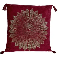Coussin rectangle effet velour