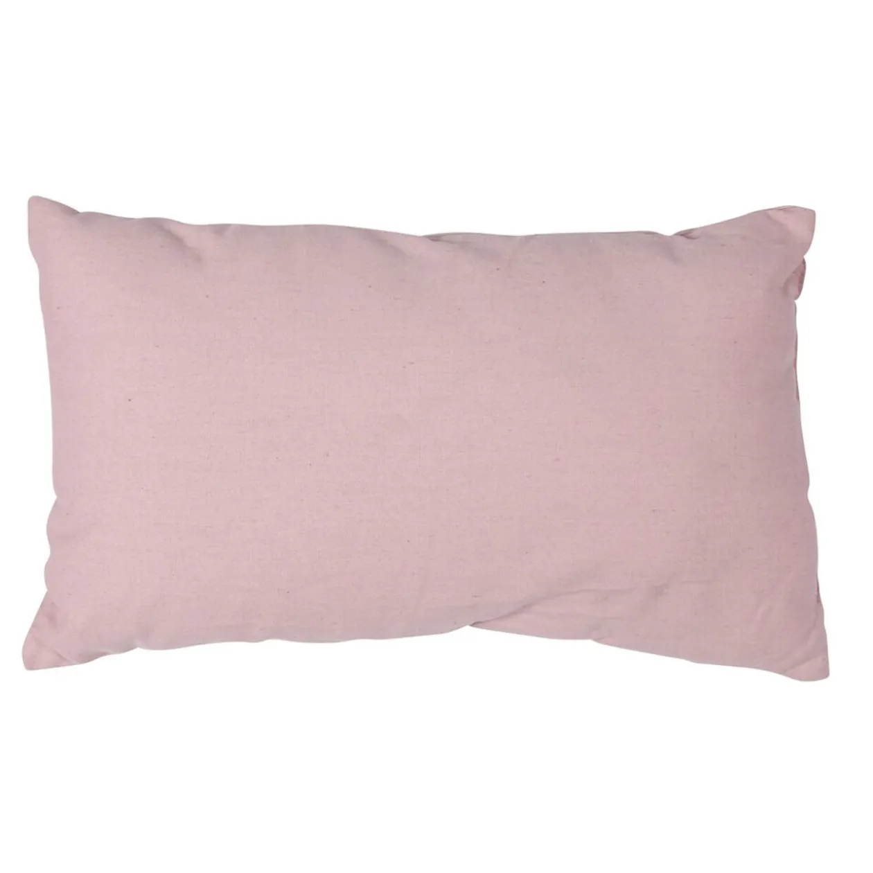 Coussin rectangulaire rose clair uni