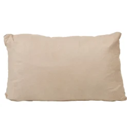 Coussin rectangulaire suedine beige