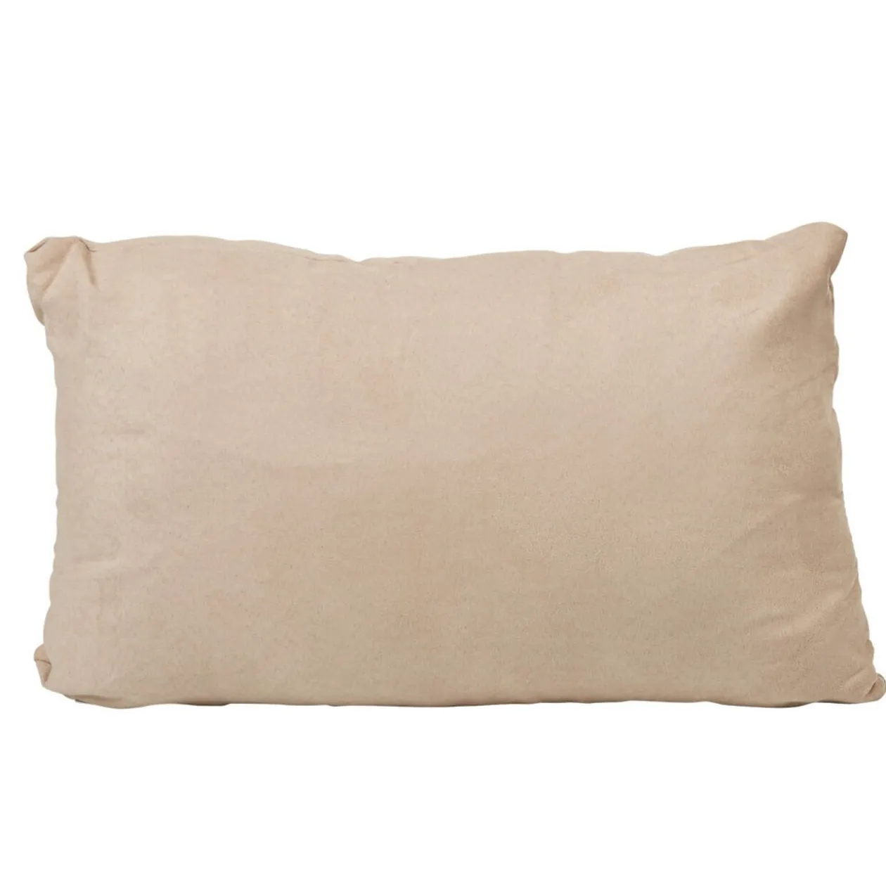 Coussin rectangulaire suedine beige