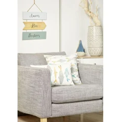 Coussin Rocio imprimé poisson blanc et bleu 30x50cm