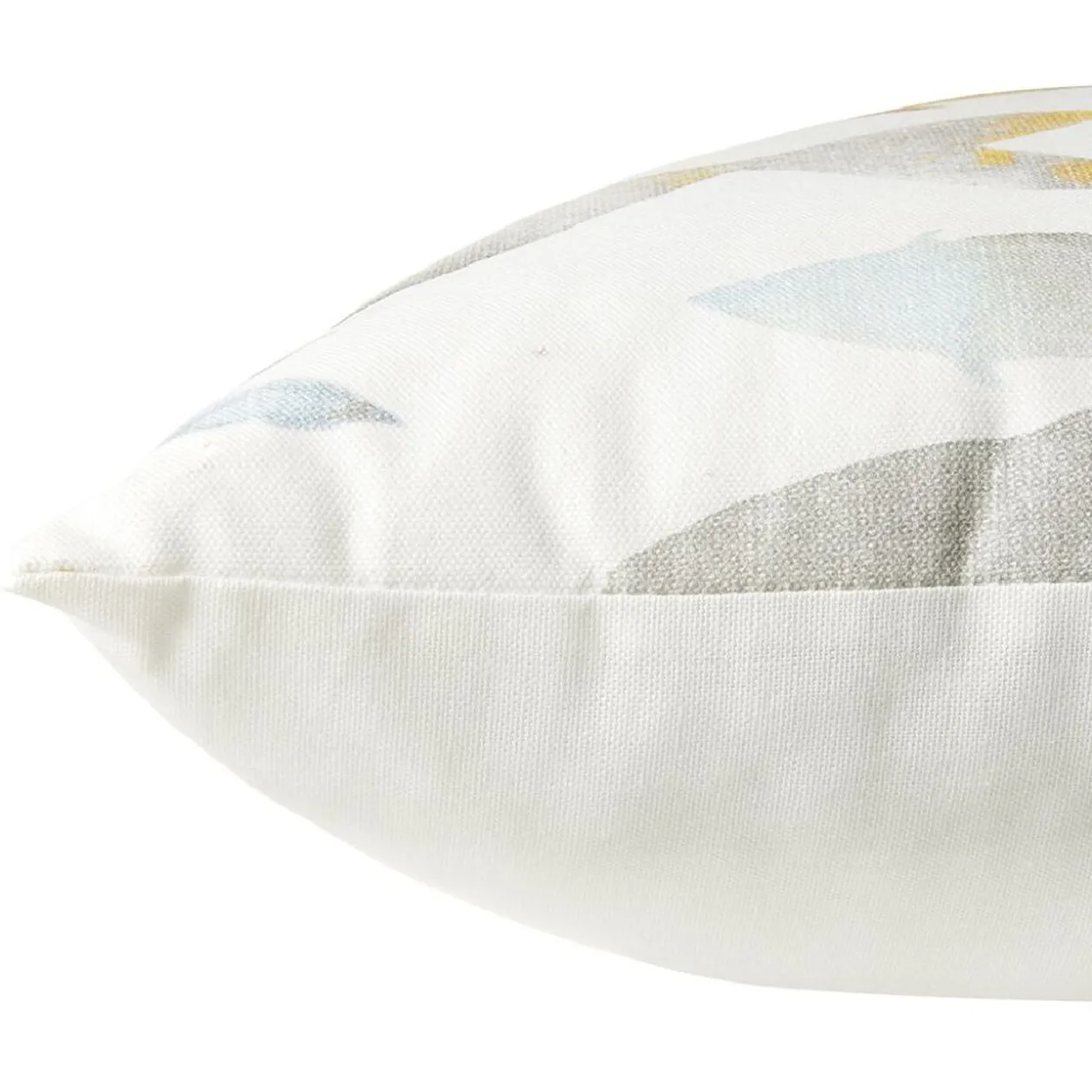 Coussin Rocio imprimé poisson blanc et bleu 45x45cm
