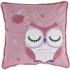 Coussin rose motif chouette