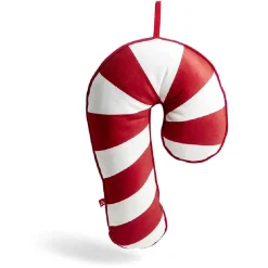 Coussin sucre d'orge rouge et blanc L42cm