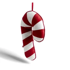 Coussin sucre d'orge rouge et blanc L42cm