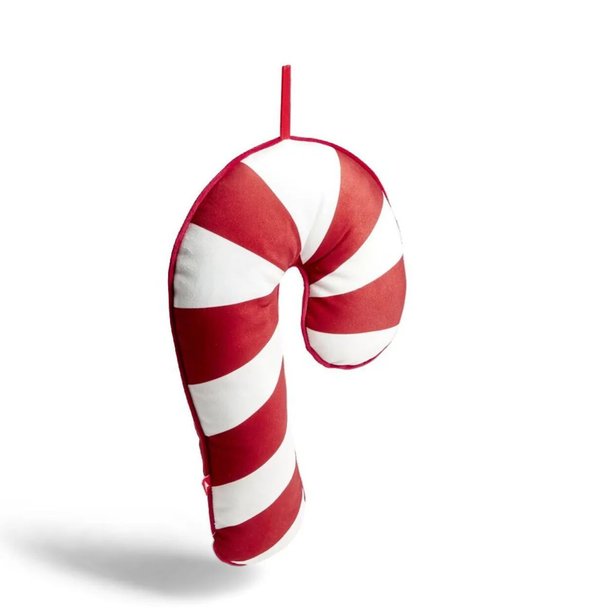 Coussin sucre d'orge rouge et blanc L42cm