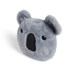 Coussin tête de koala polyester gris Ø33cm