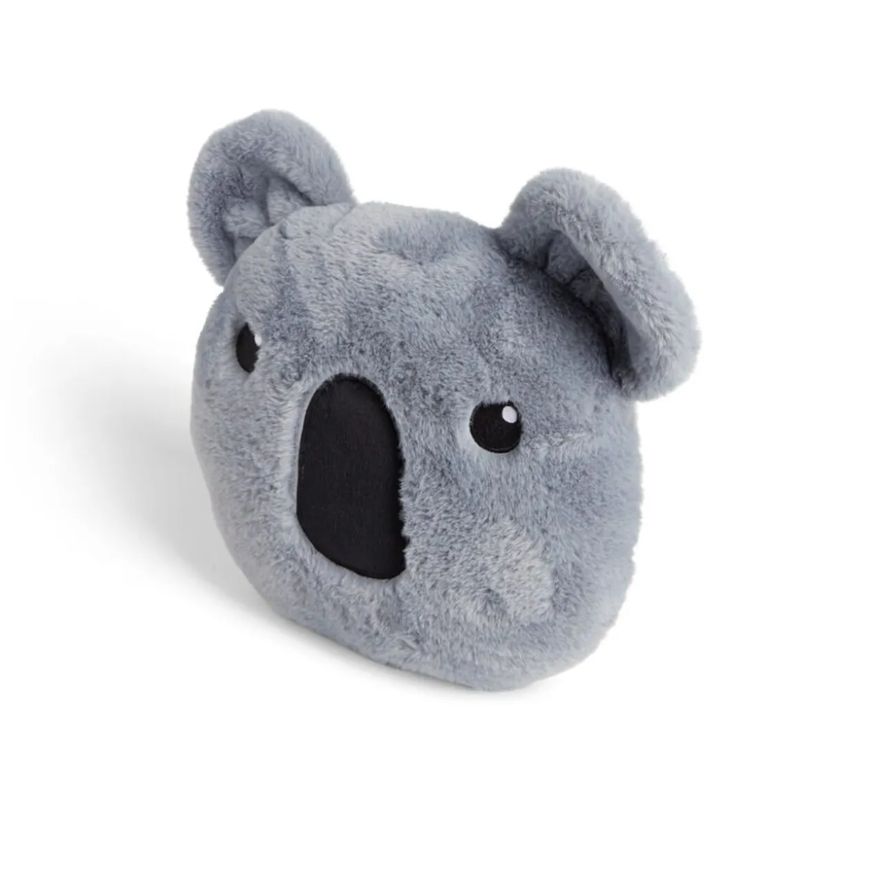 Coussin tête de koala polyester gris Ø33cm