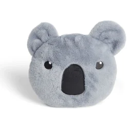 Coussin tête de koala polyester gris Ø33cm