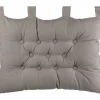 Coussin tête de lit gris clair