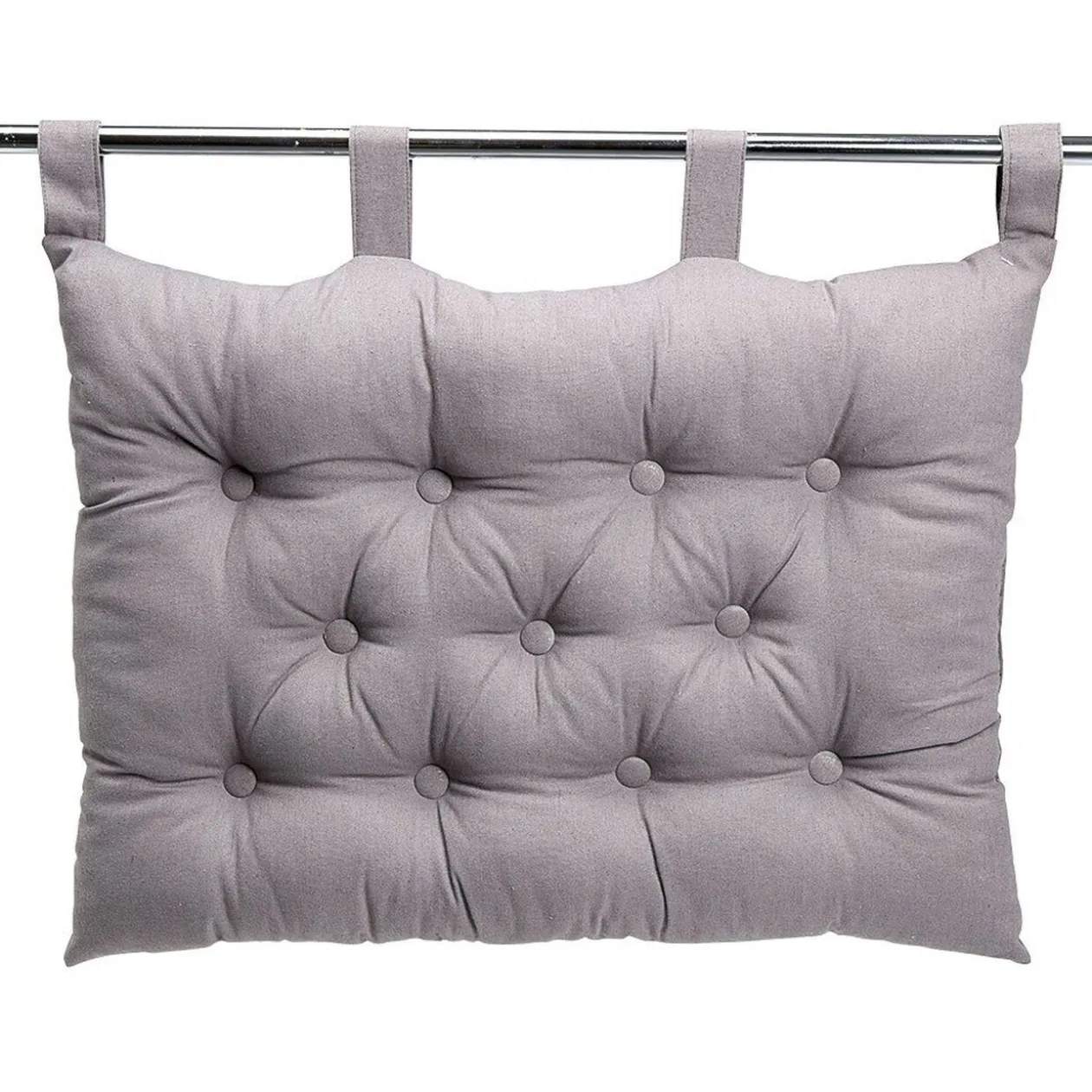 Coussin tête de lit polyester et coton uni
