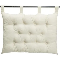 Coussin tête de lit polyester et coton uni
