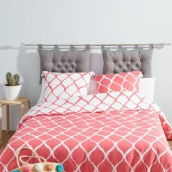 Coussin tête de lit rectangulaire gris