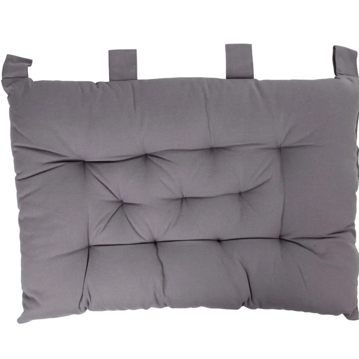 Coussin tête de lit rectangulaire gris