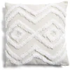 Coussin tufté 40x40cm blanc