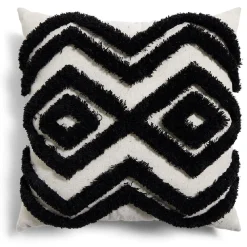 Coussin tufté 40x40cm noir