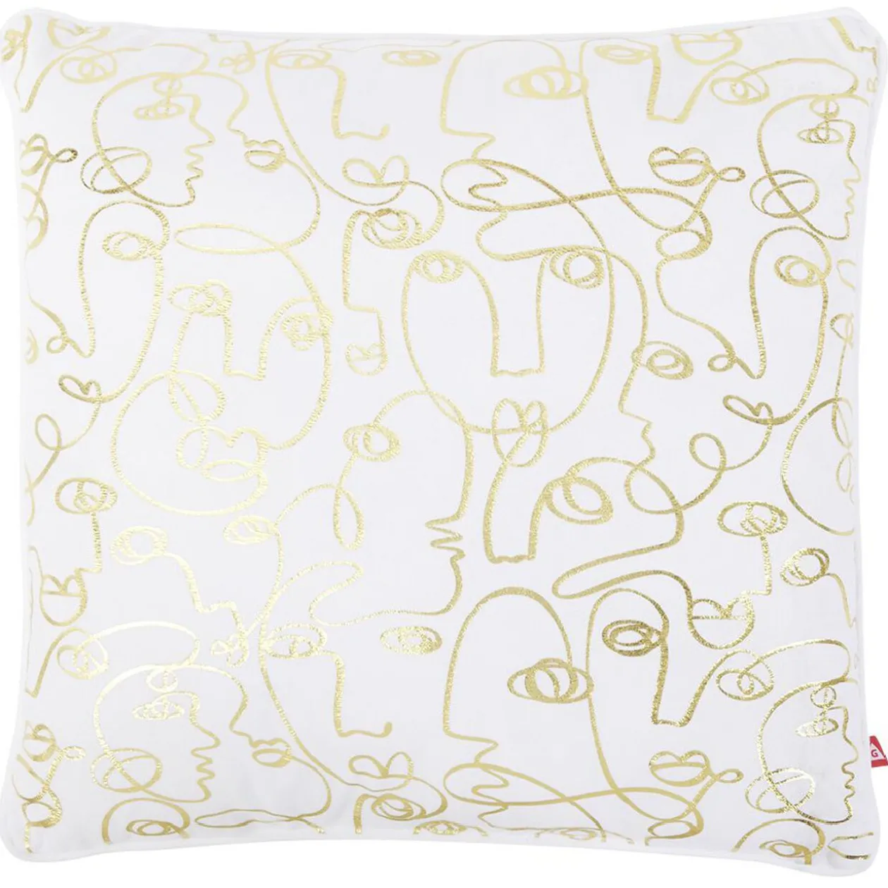 Coussin velours carré motif doré 40x40cm