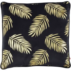 Coussin velours carré motif doré 40x40cm