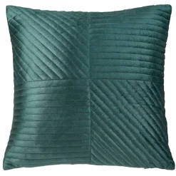 Coussin velours cotelé vert