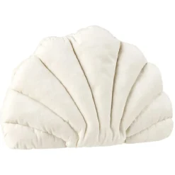 Coussin velours forme coquillage