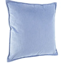 Coussin velours uni avec bordure