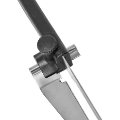 Couteau à trancher réglable noir en inox