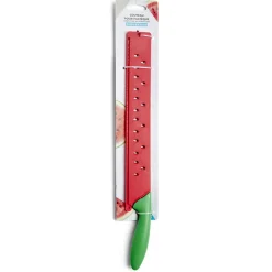 Couteau pour pastèque métal rouge et ABS vert L43,5x5x2,5cm