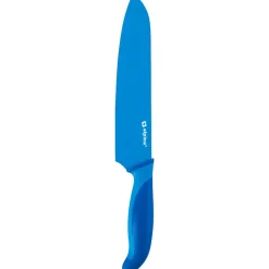 Couteau santoku bleu en inox