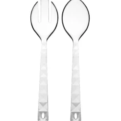 Couvert à salade transparent martelé x2