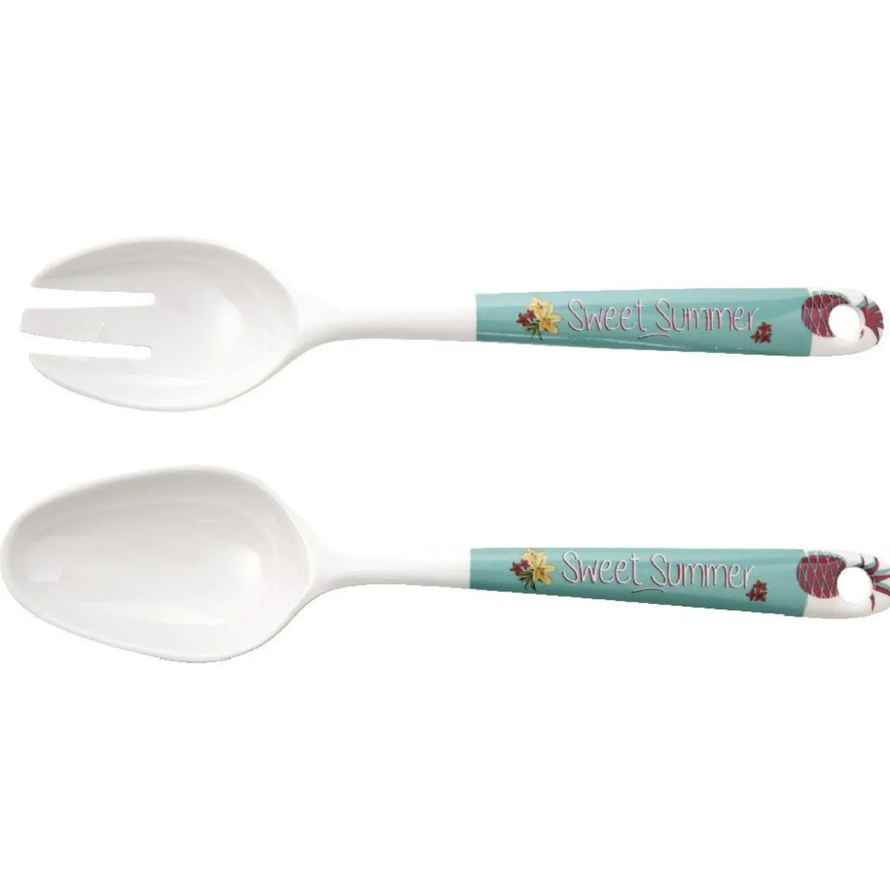 Couvert salade plastique motif summer