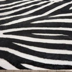 Couverture 2 places design zèbre