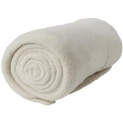 Couverture douce gris ou beige 230x230cm