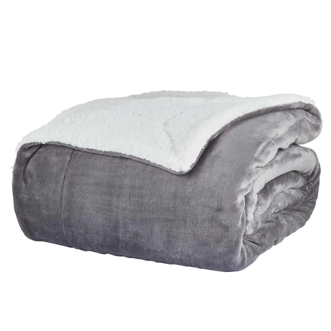 Couverture flanelle dos Sherpa 2 personnes