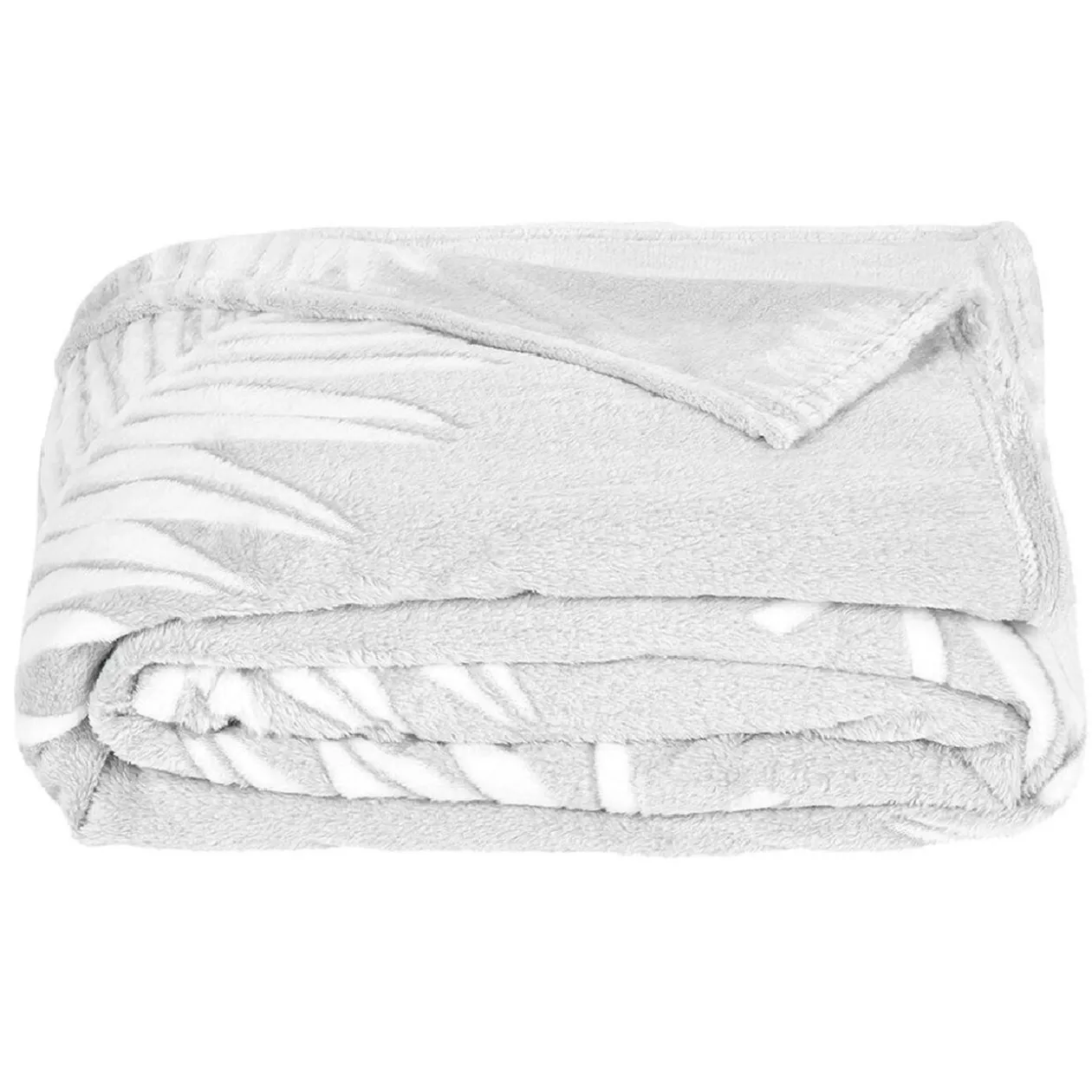 Couverture flanelle imprimé feuille