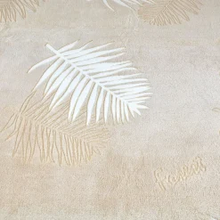 Couverture flanelle imprimé feuille