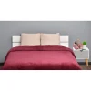Couverture polaire 2 personnes polyester uni violine
