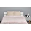 Couverture polaire 2 places vieux rose uni