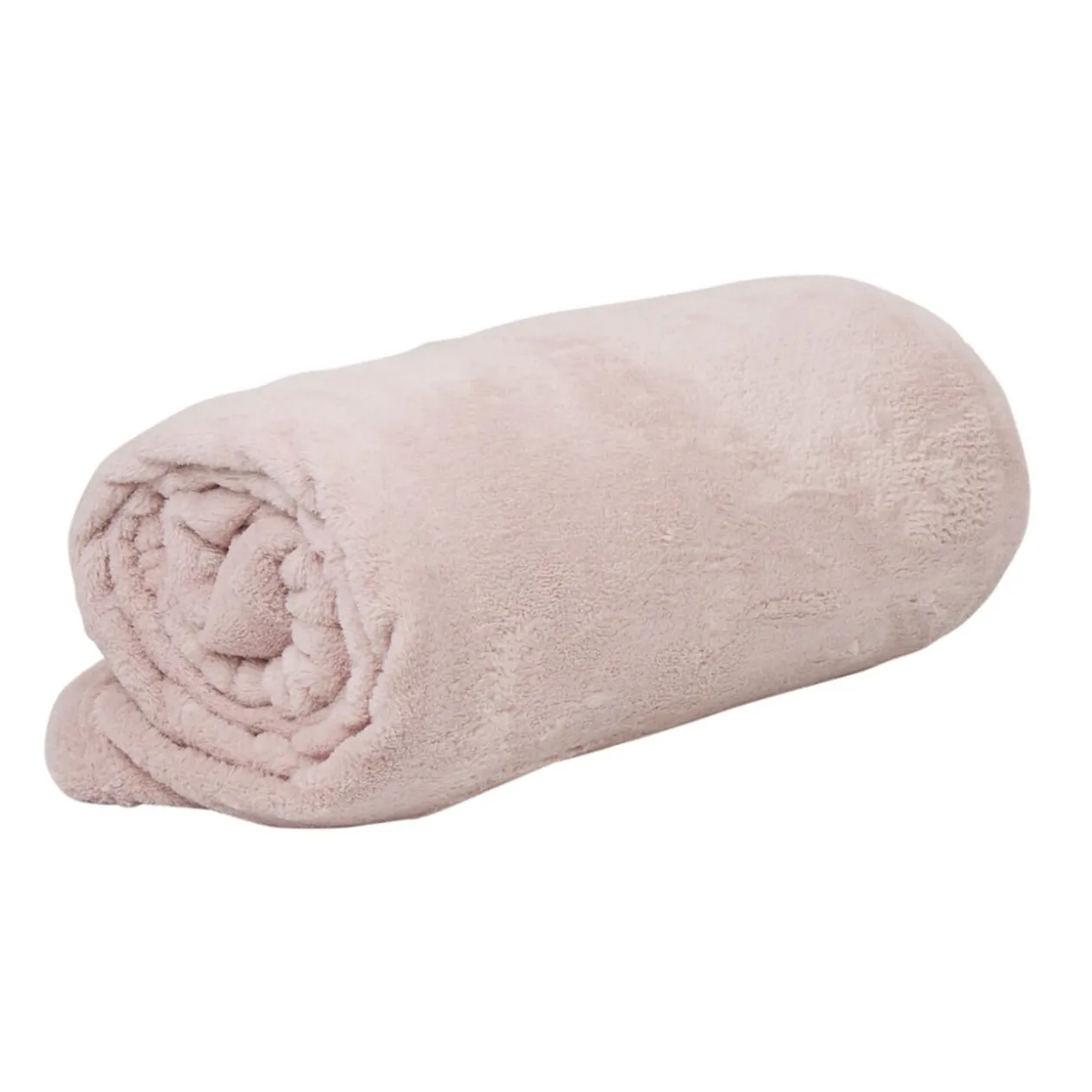 Couverture vieux rose uni