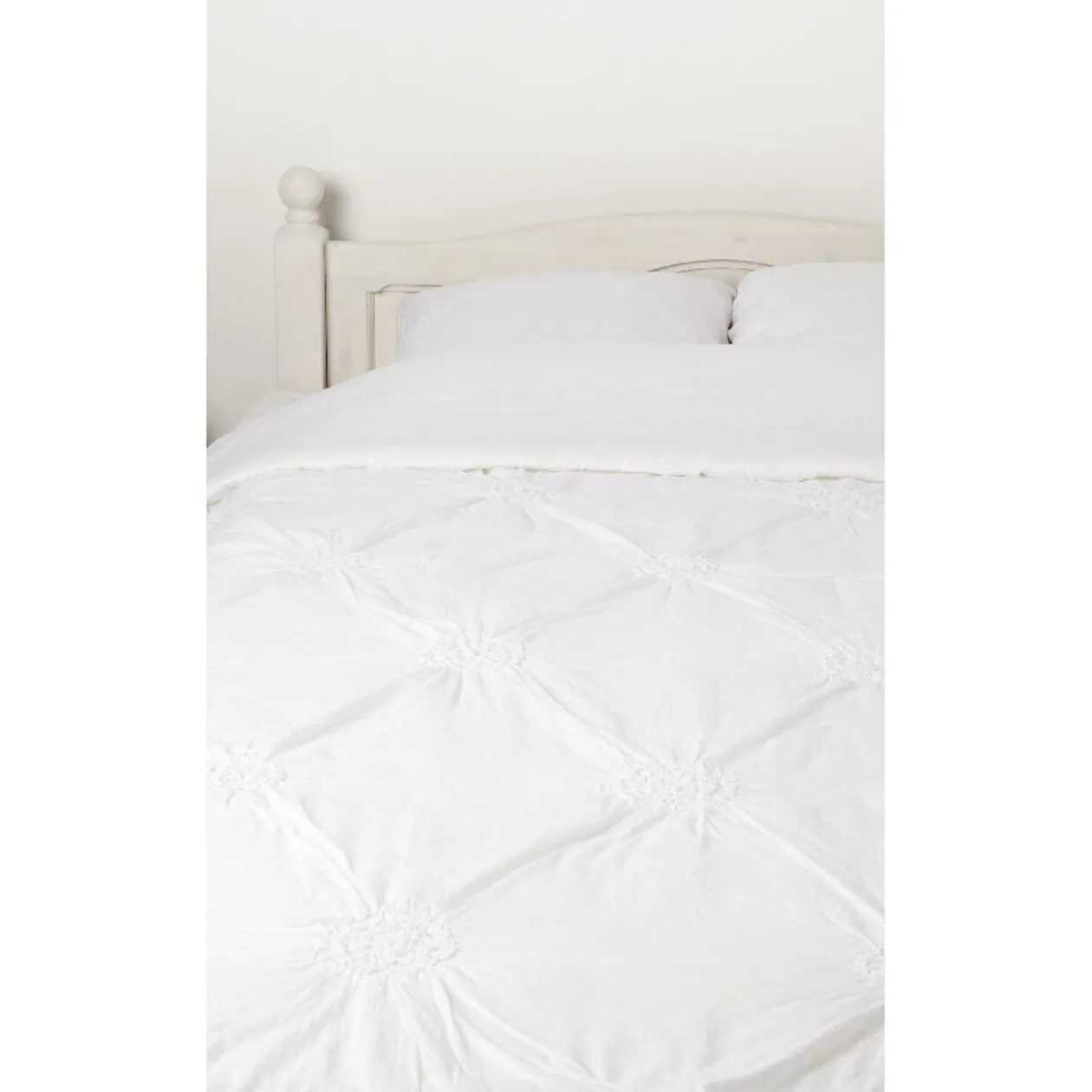 Couvre lit 2 places blanc