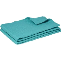 Couvre lit matelassé réversible uni/imprimé avec sac 220x240cm