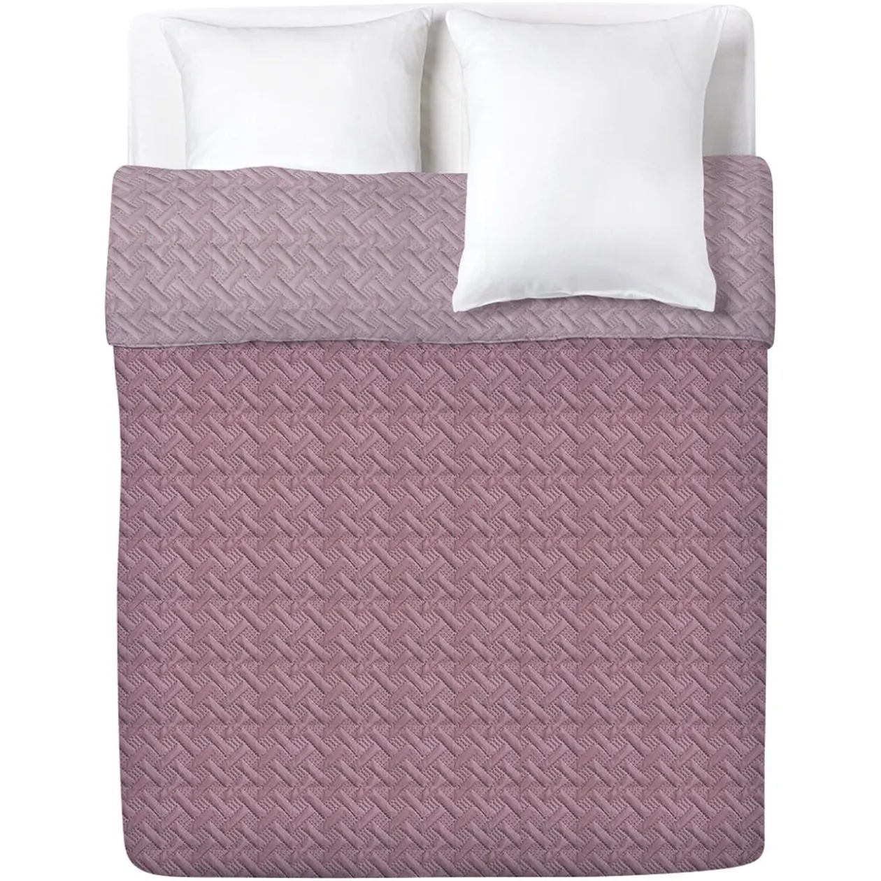 Couvre lit réversible rose 240x220cm