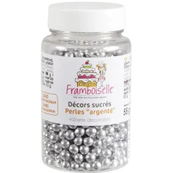 Décor sucré perles argentées