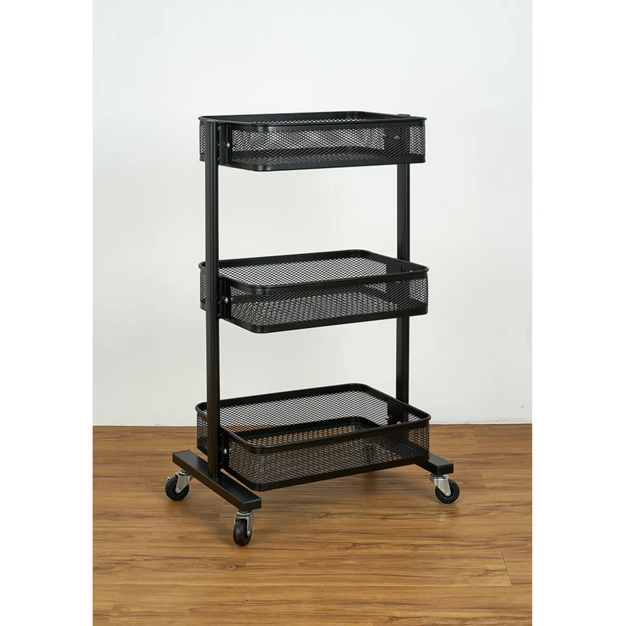 Desserte à roulettes noire