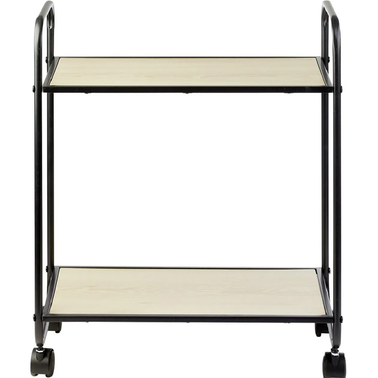 Desserte style industriel sur roulettes naturel et noir