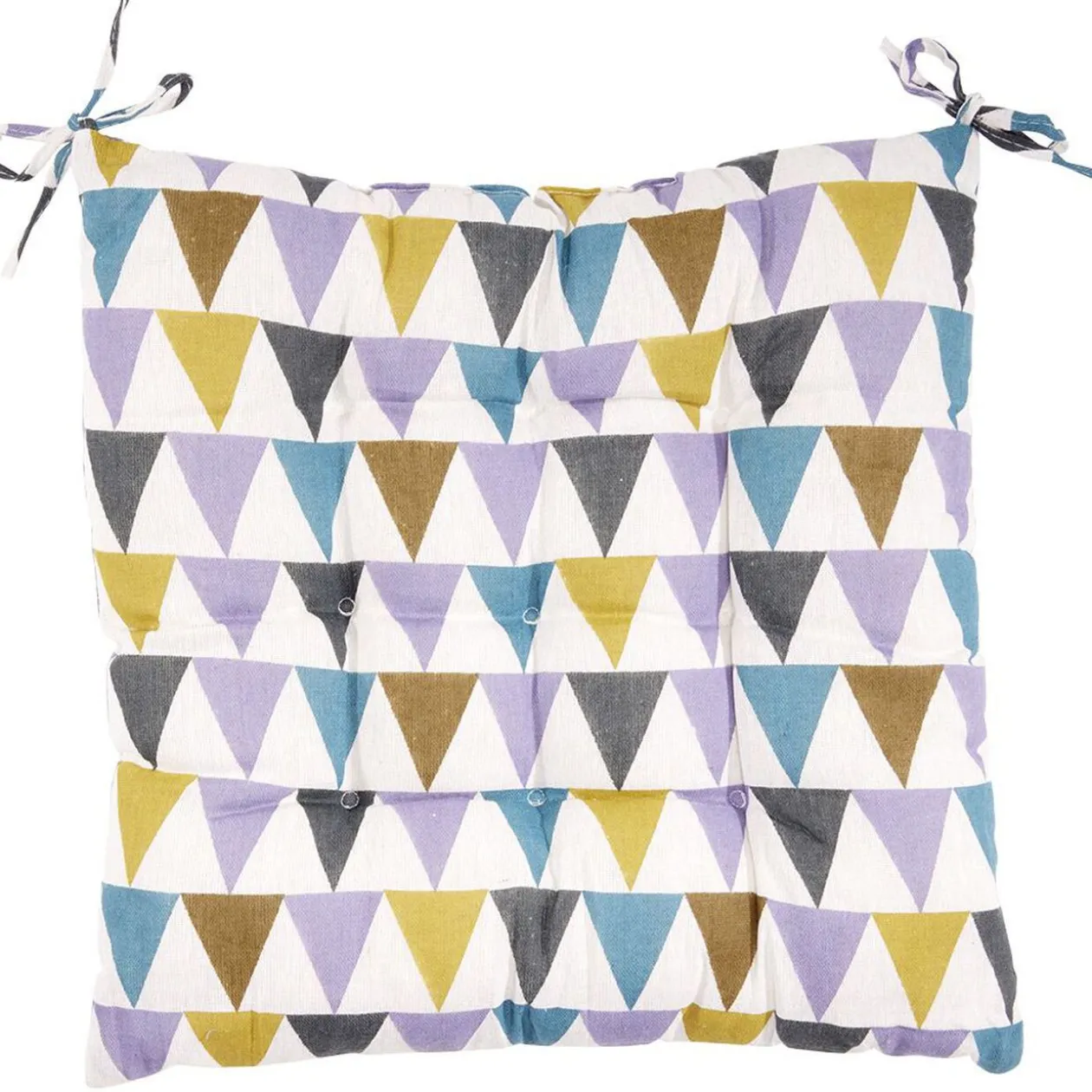 Dessus de chaise à nouettes effet lin 40x40cm